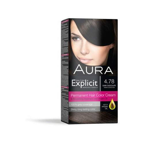 Aura boja za kosu explicit 4.78 tamna čokolada Cene