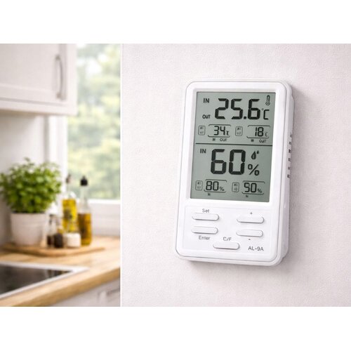  Digitalna vremenska postaja LCD termometer higrometer 12cm zunanji senzor Slike