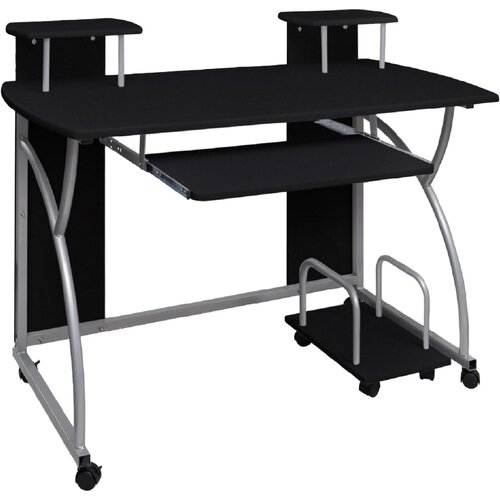 VidaXL Stol za računalo crni 110 x 52 x 88 5 cm od konstruiranog drva Slike