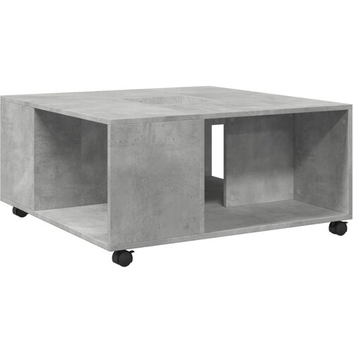 VidaXL Klubska mizica betonsko siva 80x80x40 cm konstruiran les, (21323746) Slike