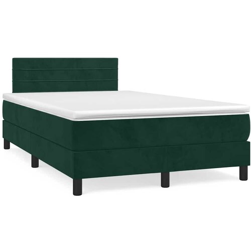  box spring s madracem tamnozeleni 120x190 cm baršunasti Cene