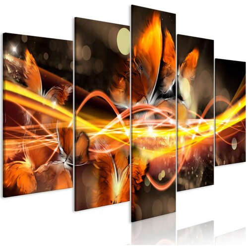  Slika - Swarm of Butterflies (5 Parts) Wide Orange 100x50 Cene