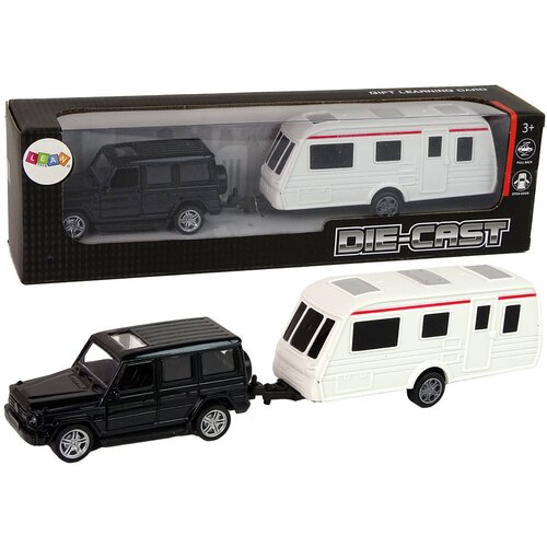  Set vozila za igru auto s kamperom - crno/bijeli Cene
