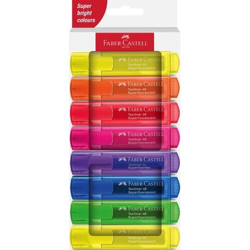 Faber-Castell Faber-Castell: 1546 Neon fluorescent 8-delni set flomastrov za označevanje besedila Cene