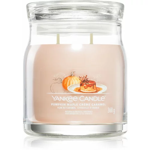 Yankee Candle Pumpkin Maple Crème Caramel dišeča sveča Signature 368 g