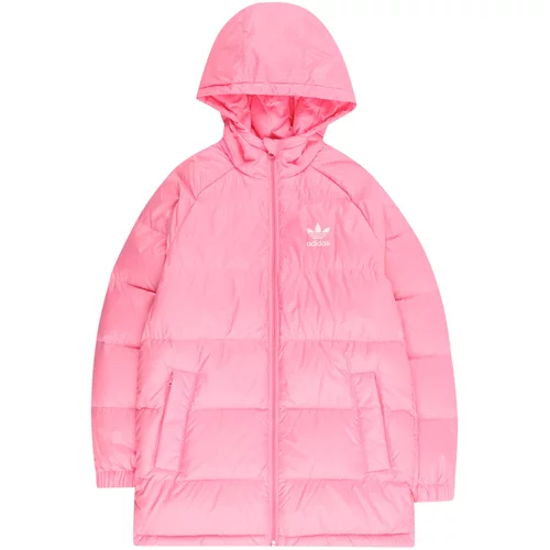 Adidas Prehodna jakna 'Adicolor' roza / bela