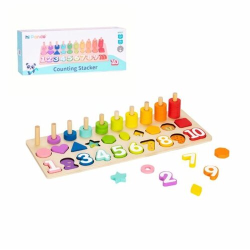 Tooky Toy Drvena edukativna igra Brojevi, oblici i boje HP037 107/51612 Cene