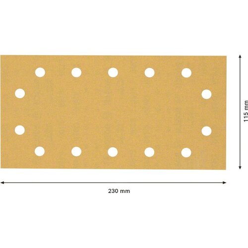 Bosch EXPERT C470 brusni papir sa 14 rupa za vibracione brusilice od 115 x 230 mm, G 180, 50 delova 2608900947 Slike