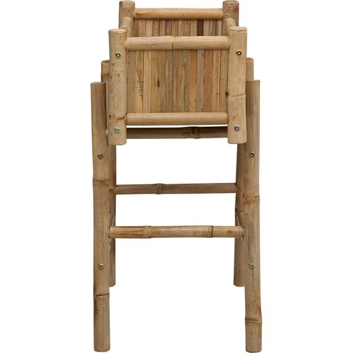  Vrtni saksija s držačem Prirodna 50 x 38 x 74 cm Bambus Slike