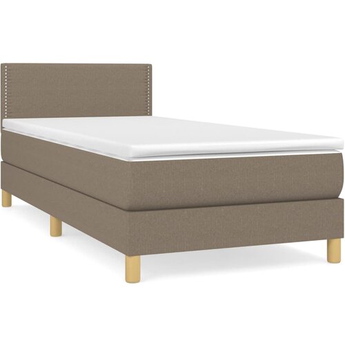 VidaXL Box spring postelja z vzmetnico taupe 80x200 cm blago, (20894504) Slike