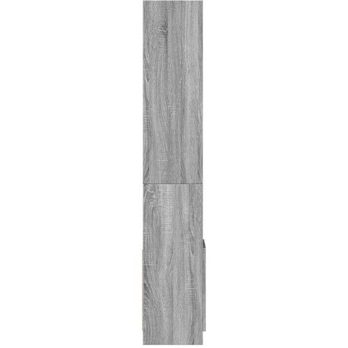  Visoka komoda siva boja hrasta 92x33x180 cm konstruirano drvo Slike