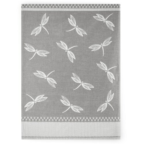 Zwoltex Unisex's Dish Towel Ważki Grey/Pattern Slike