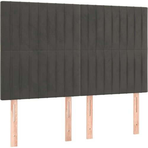  Uzglavlja 4 kom tamnosivi 72 x 5 x 78/88 cm bar&amp;scaron;unasta Slike