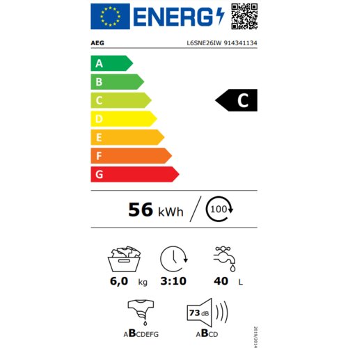 Aeg L6SNE26SE Veš mašina, 6 kg, 1200 rpm, Inverter, dubina 37.2 cm Cene