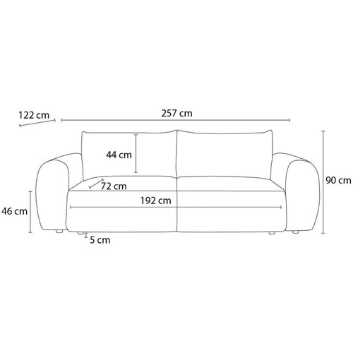 Bobochic Paris Tamno zelena sklopiva sofa od samta 257 cm Lucien &amp;ndash; Slike