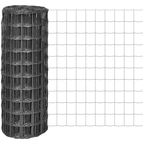vidaXL Evro ograja iz jekla 10x1 m siva, (20831331) Cene