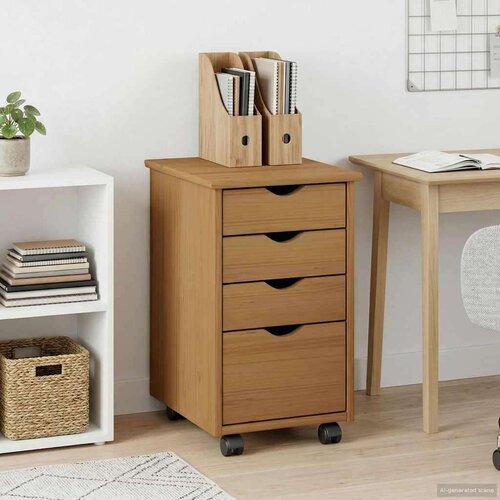  Gležnji kabinet s kolesom MOSS Medeno Rjava 34 x 39 x 56 cm, (5000232342) Cene