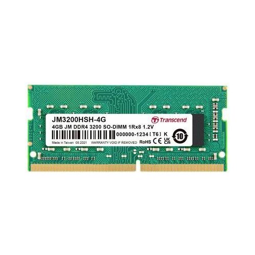 Transcend jetram laptop ram kartica DDR4 4 gb 1 x 4 gb non-ecc 3200 mhz 260-pinski so-dimm CL22 JM3200HSH-4G Slike
