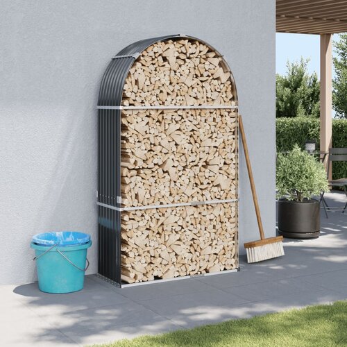 VidaXL Držač za cjepanice antracit 120x45x210 cm pocinčani čelik Slike