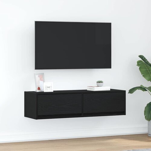 TV ormar Zidne Crni hrast 100 x 31 x 25,5 cm Konstruirano drvo Cene
