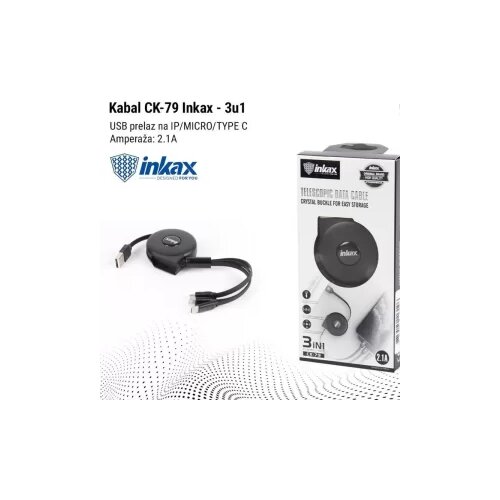 3 u 1 kabal Inkax CK-79 iPhone/Micro/TypeC Slike