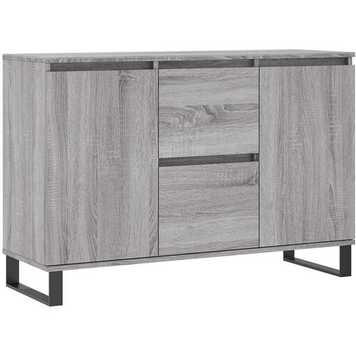  Komoda sivog hrasta sonome 101,5x35x70 cm od konstruiranog drva Slike