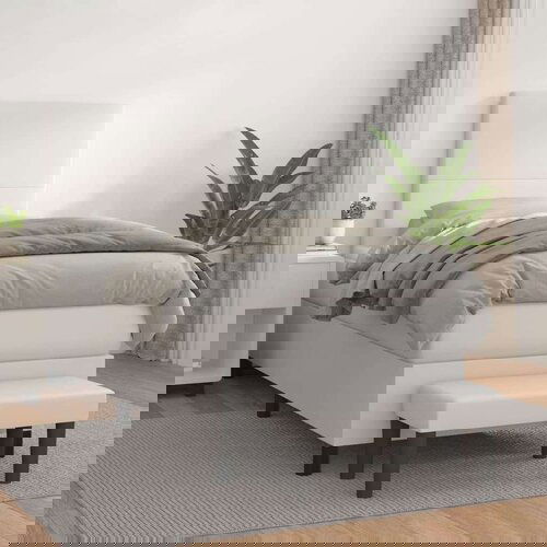  Box spring postelja z vzmetnico bela 80x200 cm umetno usnje, (20901312) Cene