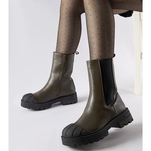 Gemre Dark green insulated Chelsea boots Porcigatone Cene