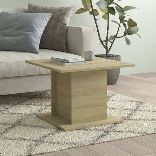 vidaXL Klubska mizica sonoma hrast 55,5x55,5x40 cm iverna plošča Cene