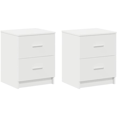 vidaXL Nočne omarice 2 kosa z 2 predaloma bele barve 40x36x50 cm, (5000298630) Cene