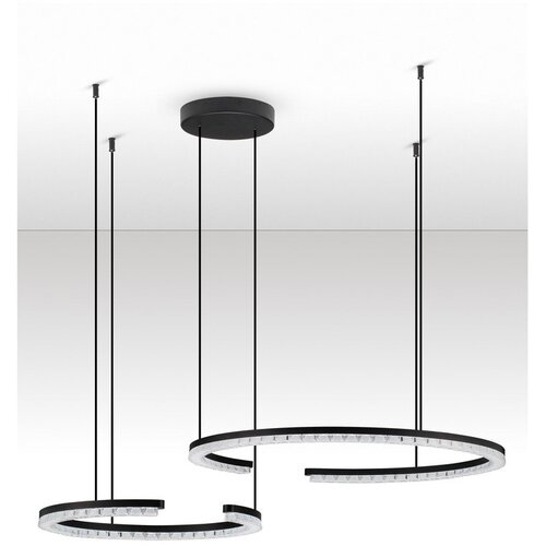 Nova Luce Mat črna aluminijasta LED zatemnitvena viseča svetilka Greamy &amp;ndash; Slike