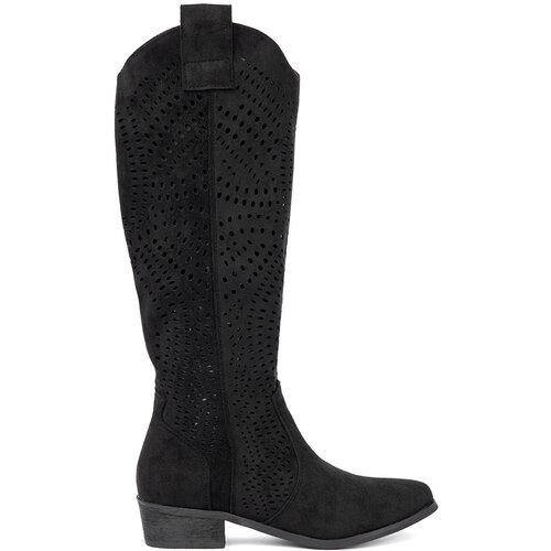 SEASTAR Black openwork cowboy boots Slike