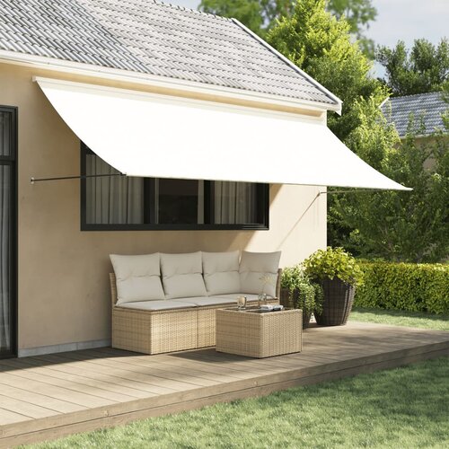 vidaXL Tenda na uvlačenje krem 350 x 150 cm od tkanine i čelika Cijene