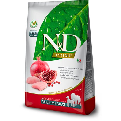 N&D PRIME Dog Adult M&L Chicken&Pomegranate 2.5kg Slike