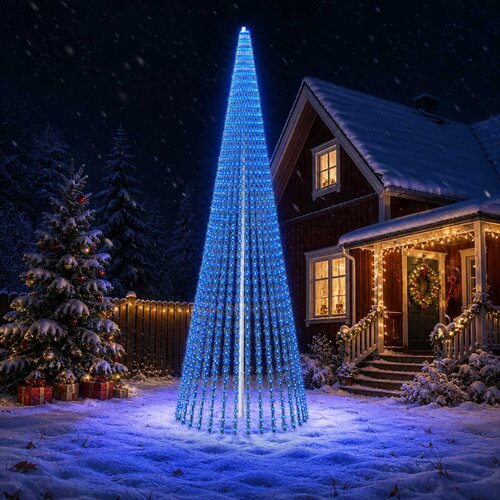  LED božićno drvce 470 cm 1504 LED lampica Čelik Slike