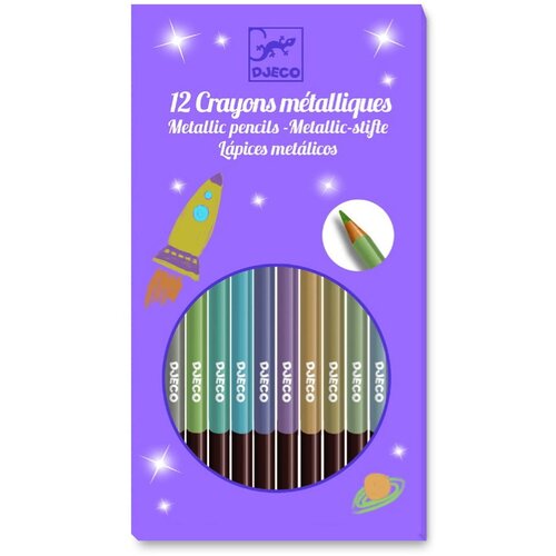 Djeco Komplet 8 barvic s kovinskim učinkom Slike