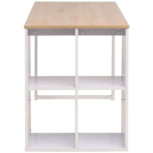 VidaXL pisaći stol 120 x 60 x 75 cm boja hrasta i bijela Slike