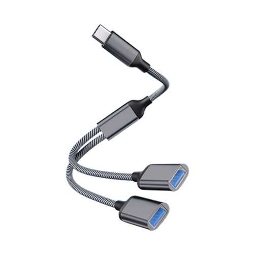 INF adapter type-c na dvojni usb 2.0 grey, (21537674) Cene