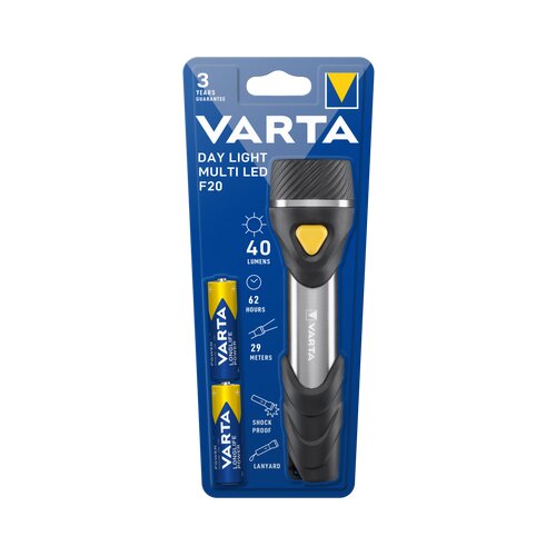 Varta led džepna svjetiljka day light multi led F20 baterijski pogon 40 lm 134 g crna/srebrna Cijene