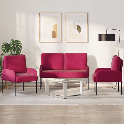  Setovi sofa 3 pcs Vinska crvena 115 x 56 x 80 cm Šperploča Cene