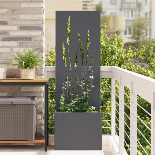 vidaXL Vrtni Sadič s Dekorativnom Pločom Antracit 50 x 140 cm Cijene