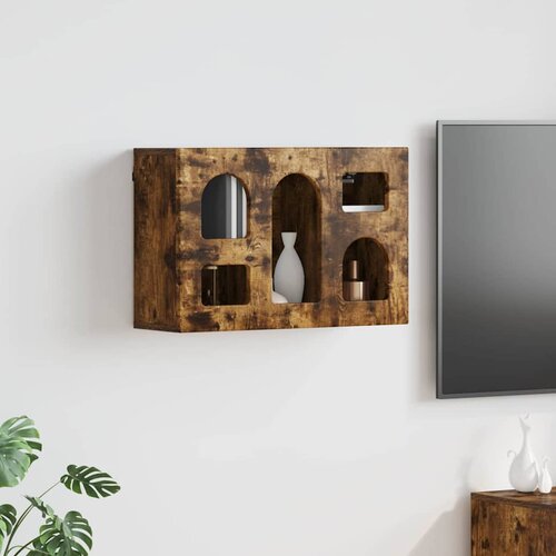 Viseći ormarić Dimljeni hrast 60 x 20 x 40 cm Konstruirano drvo Slike