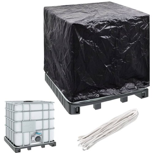 VidaXL IBC pokrivalo za zbiralnik vode z 8 obročki 116x100x120 cm, (20580852) Slike
