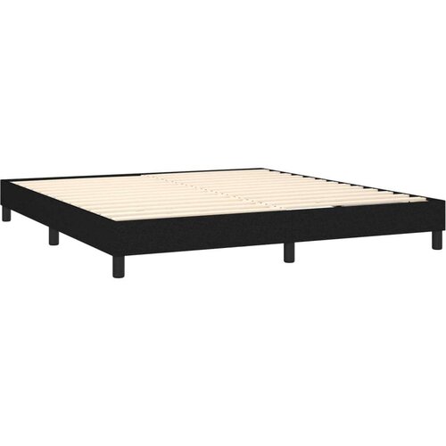vidaXL Krevet s oprugama i madracem crni 160x200 cm od tkanine Cene