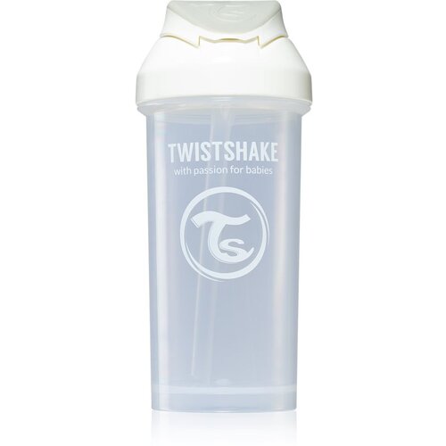 Twistshake bočica sa slamkom 360ml 6+m Pastel White Slike