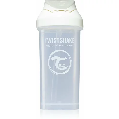 Twistshake bočica sa slamkom 360ml 6+m Pastel White