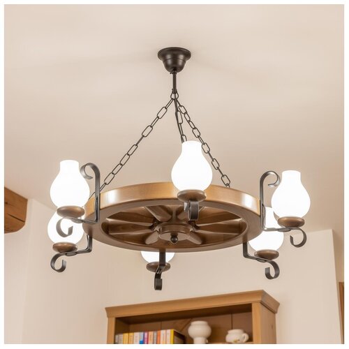  Brilagi - Luster na lancu ROATA 6xE14/40W/230V prečnik 70 cm bukva/orah Cene