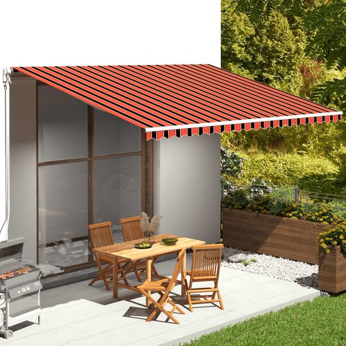 vidaXL Nadomestno blago za tendo oranžno in rjavo 5x3,5 m Cene