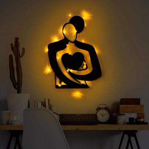 Wallity zidna dekoracija Hug 117, 70x52cm, Crna Slike