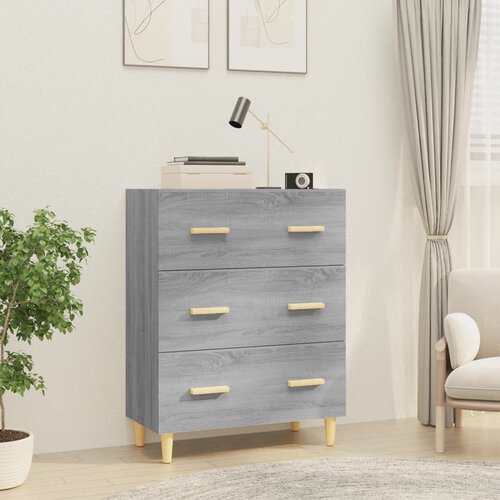 The Living Store Komoda siva sonoma 70x34x90 cm konstruiran les - Komoda, (21661977) Slike